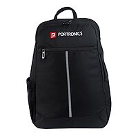 Portronics Byte Backpack – 15.6 Inch Laptop Backpack | Black | 1 Year Warranty