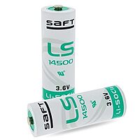2 Pack LS14500 AA 3.6V Li-SOCl2 Lithium 2600mAH Batteries Use for Security System Device PLC Facility Batteries