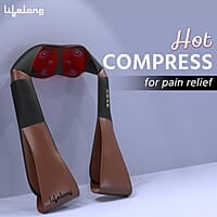 Lifelong LLM495 Neck Massager with Electric Heat Therapy Neck, Shoulder and Back Massager for pain and stress relief
