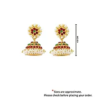 Gold Plated Classical Dance Jhumka Earrings | Bharatanatyam & Kuchipudi Jewelry
