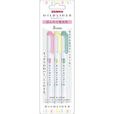 ZEBRA MILDLINER 3 COLOR SET