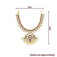 God Ornament Gold Plated Amman Face/Mugam with Lotus Crown/Kireedom and Attigai/Necklace
