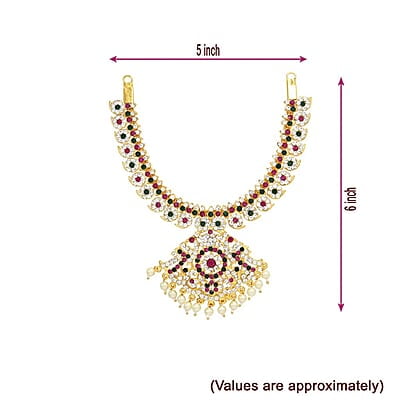 God Ornament Gold Plated Amman Face/Mugam with Lotus Crown/Kireedom and Attigai/Necklace God Ornament Gold Plated Amman Face/Mugam with Lotus Crown/Kireedom and Attigai/Necklace