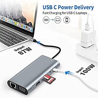 HAMMOK MAGIC 11-in-1 Type-C Hub! This versatile hub features multiple ports for seamless connectivity, including HDMI, USB, and SD card slots, perfect for enhancing your productivity!