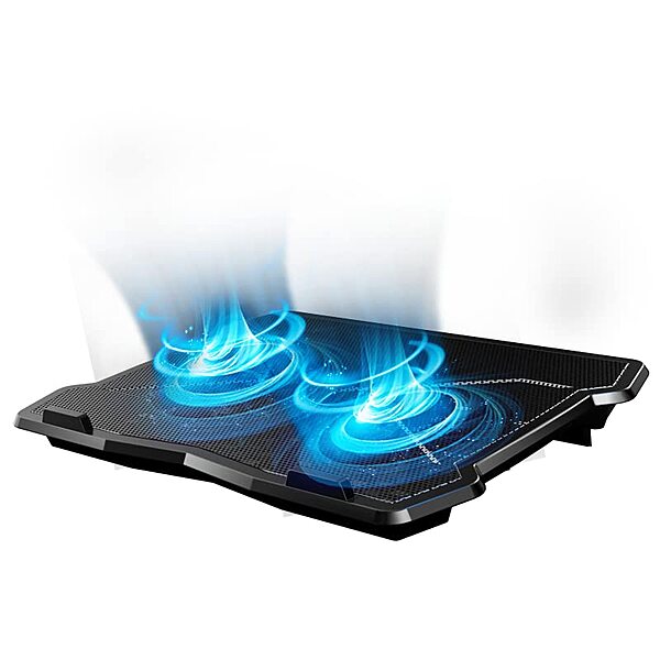 LAPCARE Lapkool-II Laptop Cooling pad Compatible for up to 15.6" (39,6 CM) laptops, Features 2 USB Ports- Ergonomically Designed Laptop Cooling Station with Low Noise