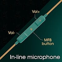 ZEBRONICS DC AQUAMAN edition BUDS 30 3.5mm stereo earphone with inline microphone for calling, volume control, multifunction button, 14mm drivers, stylish eartip design and 1.2 meter durable cable