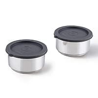 Borosil - Carry Fresh Stainless Steel Insulated Lunch Box Set of 2, 280 ml, Blue