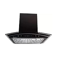 Wonderchef Power Curve Wall-Mount Chimney Auto Clean Function 1200M3/H Suction Capacity 3 Speed Motion SS Baffle filter