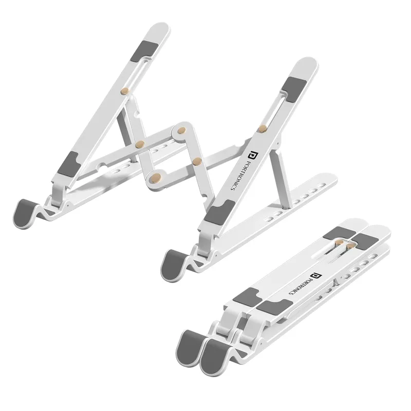 POR 2139 My Buddy K Lite Portable Laptop Plastic Stand – White | 1 Year Warranty