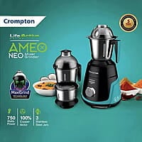 Crompton Ameo Neo 750 Watt Mixer Grinder with MaxiGrind and Motor Vent-X Technology