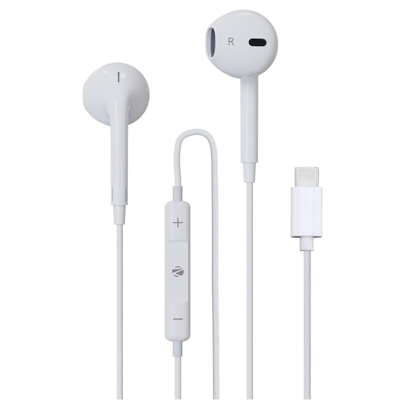 ZEBRONICS Buds 30C Type- C in Ear Earphone with in-line MIC, Rich 14.2mm Driver, Volume Control, 1.2m Cable, Call Function