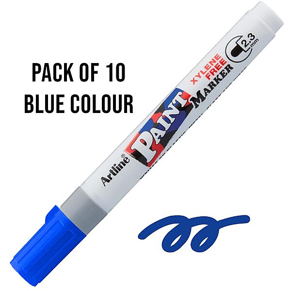 Artline Blue Plastic Body Paint Marker – Permanent | Pack of 10 Artline Blue Plastic Body Paint Marker – Permanent | Pack of 10