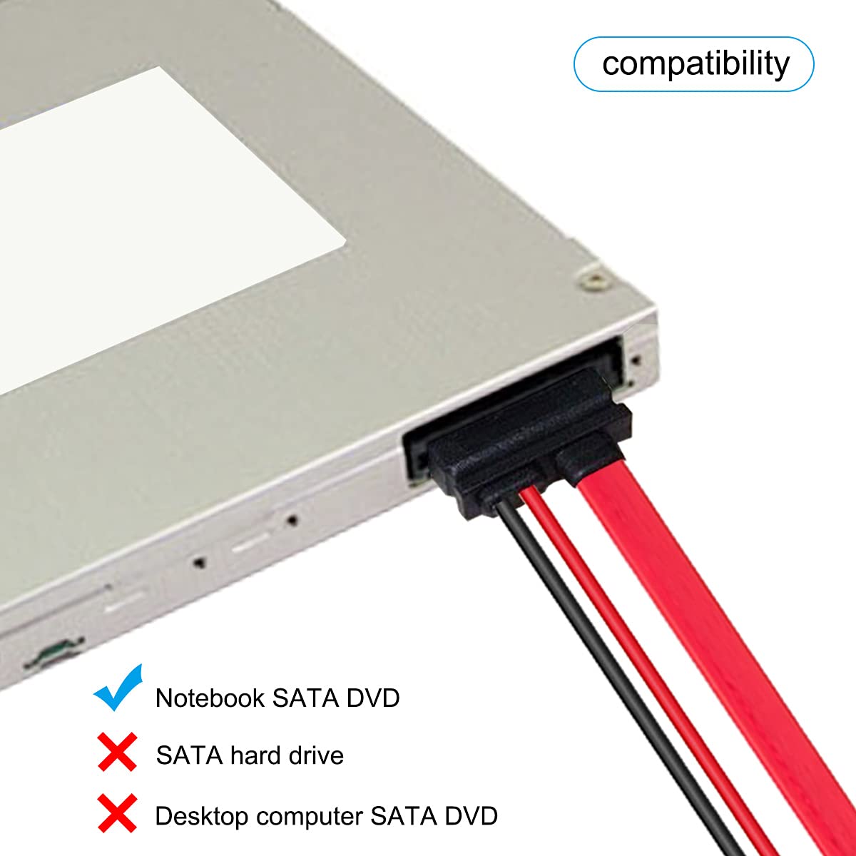 Sata 13 (7+6) Pin To 7 Pin Sata Dvd Writer