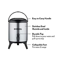 Borosil Stainless Steel Hydra Wonder Jug, 7.6 Liter, Silver