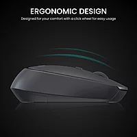 Portronics Toad 23 Wireless Optical Mouse – 2.4GHz | USB Nano Dongle | Optical Sensor | Adjustable DPI | Click Wheel | Black