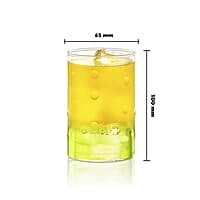 Borosil 350 ml Set of 6 pcs Medallions Vision Transparent Drinking Glass | Borosilicate Glass Tumblers for Water, Cold Drinks, Juice| Flame Proof, Microwave & Dishwasher Safe | For Daily use & Gifting