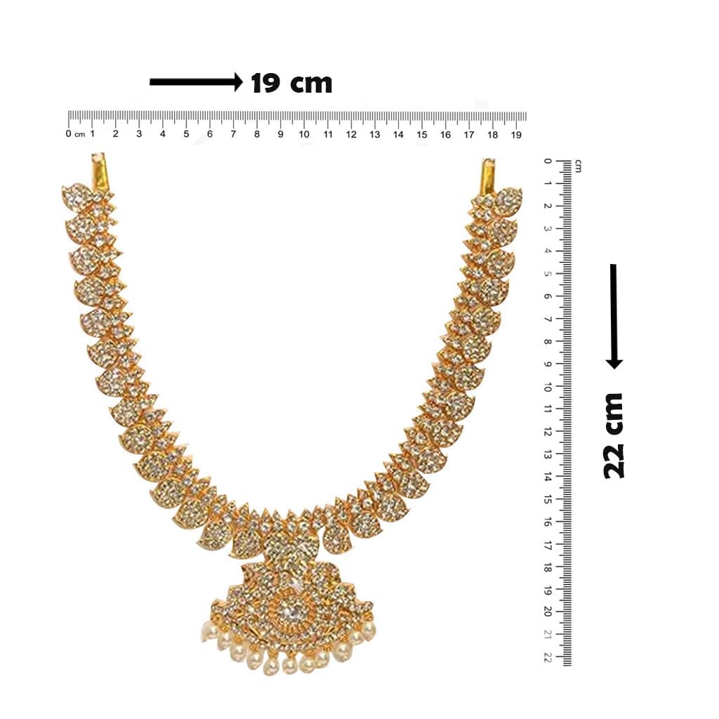 Gold Plated Necklace Set, Triple Haram