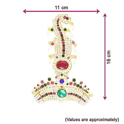 Multicolour Stone Crown For God/Amman Multicolour Stone Crown For God/Amman