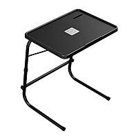 Portronics Buddy F is a versatile movable laptop table in sleek black. Perfect for working from home, it offers adjustable height and angle, ensuring comfort and convenience for all your tasks.