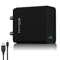 Portronics Adapto One 18W USB Charger! Includes a Type-C cable for fast, efficient charging. Compact design, perfect for home or travel. Stay powered up!