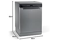 Whirlpool 14 Place Settings PowerClean Pro Technology Dishwasher (WFO 3O33 PL N X IN, Inox, 30% extra space, 11 wash Programs, Clean and Dry