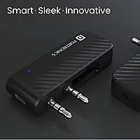 Portronics Auto 16 Bluetooth v5.1 Transmitter | Aux In & Out | Type C Charging | Black