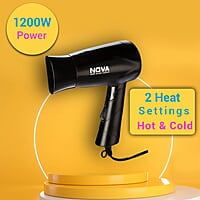 Nova NHP 8100 Silky Shine 1200 Watts Hot and Cold Foldable Hair Dryer