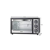 Borosil Pro 19 Liters Oven Toaster & Griller, Motorised Rotisserie, Stay-on Function, 5 Heating Modes, Black