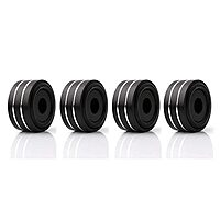 ASW - Premium Aluminium Cabinet Feet - 40MM Dia. x 22MM Height (4 Pcs.) Black - ACF40M-B