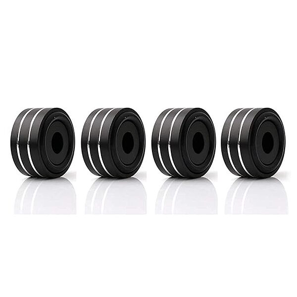 ASW - Premium Aluminium Cabinet Feet - 40MM Dia. x 22MM Height (4 Pcs.) Black - ACF40M-B