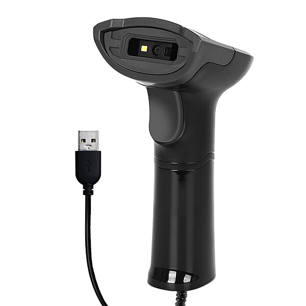 Lapcare LLBS‑031 Wired 2D CMOS Barcode Scanner – USB-HID/COM, QR & 1D Code Support, Rugged Design, 1 Year Warranty
