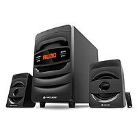 lapcare Badshah LUS‑207 Bluetooth Home Theatre – 50 W 2.1, Wooden Cabinet, High-Bass Stereo Sound | USB, Aux, FM Inputs | Remote Control