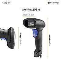 Lapcare LLBS‑031 Wired 2D CMOS Barcode Scanner – USB-HID/COM, QR & 1D Code Support, Rugged Design, 1 Year Warranty