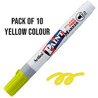 Artline Yellow Plastic Body Paint Marker – Permanent | Pack of 10 Artline Yellow Plastic Body Paint Marker – Permanent | Pack of 10