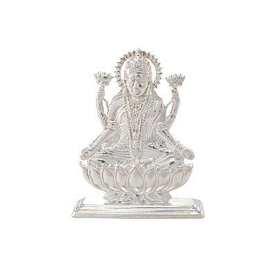 Silver Goddess Lakshmi Idol