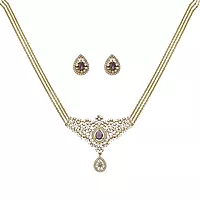 Elegant Gold Plated Link Chain with Pendant
