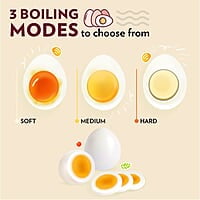 Borosil Electric Egg Boiler, 7 Egg Capacity, For Hard, Soft, Medium Boiled Eggs, Steamed Vegetables, Transparent Lid, Stainless Steel Exterior