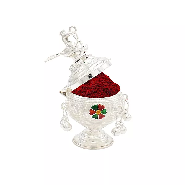 Decorative Salangai Peacock Kumkum chimizh
