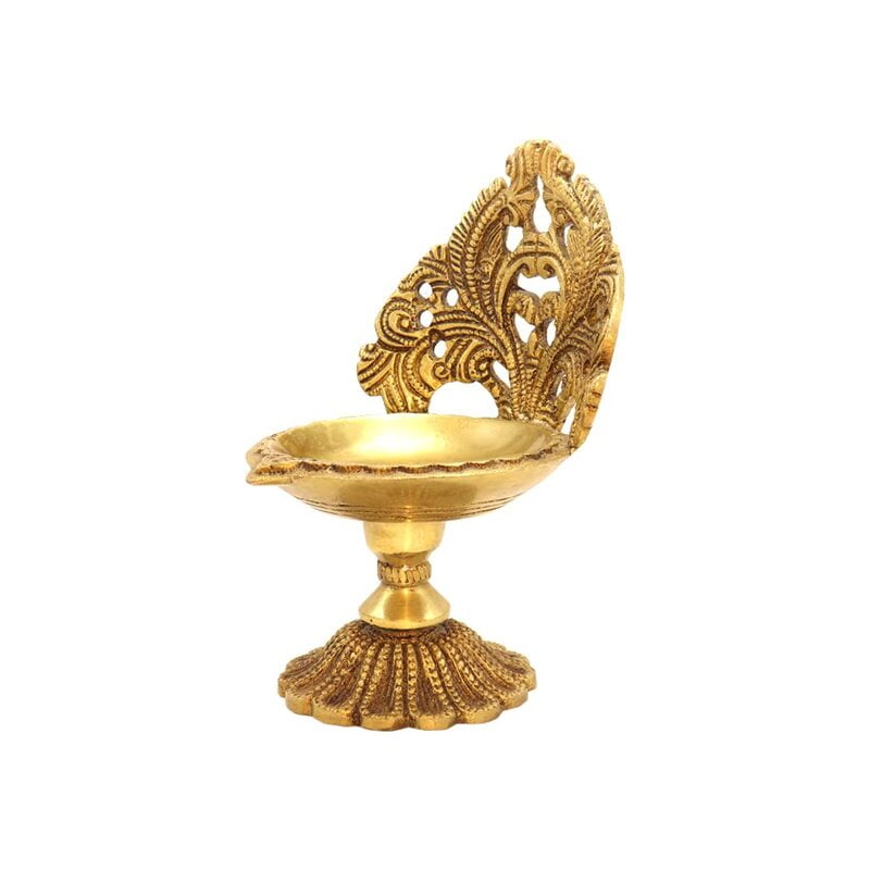 Brass Designing Diya/Vilakku for Home,Temple Pooja