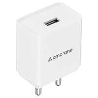 Ambrane 10.5W USB Mobile Charger Adapter, Compatibility with Android & Other USB Enabled Devices, Multi-Layer Protection, Made in India Wall Charger Adapter, BIS Certified