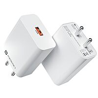 Portronics Adapto 30V 30W USB-A Fast Charging Wall Charger with 6A Cable