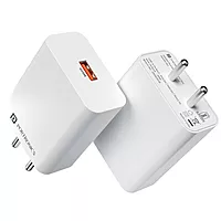 Portronics Adapto 30V 30W USB-A Fast Charging Wall Charger with 6A Cable