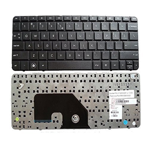 HP CQ10 laptop keyboard offers a compact layout, responsive keys, function keys, and a numeric keypad for efficient typing.