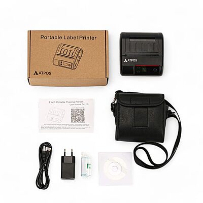 Atpos MD80 80mm 3-Inch Mobile Label Receipt Printer (Dual Mode) | USB+BT Atpos MD80 80mm 3-Inch Mobile Label Receipt Printer (Dual Mode) | USB+BT