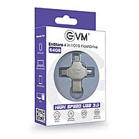 EVM EnStore 4-in-1 OTG 64GB Pen Drive – USB 3.0 | Type-C | Micro USB