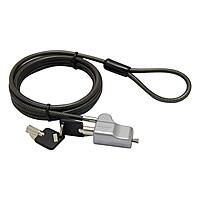 Lapcare LNS‑1803: ultra‑slim nano‑slot security lock with carbon‑steel cable, tubular key mechanism, PVC‑coated 1.8 m length, foam spacer, and 1‑yr warranty