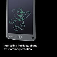 Portronics Ruffpad 12E Re-Writable LCD Writing Pad with 30.4cm (12 inch) Writing Area, India's First Notepad