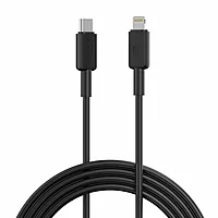 Portronics Link CL – Type-C to 8-Pin, 3A, 1M Black. Fast charging and data transfer cable, durable design, compatible with various devices, perfect for everyday use and travel.