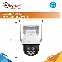 TrueView (Dual Lens, 4G Sim, Pan/Tilt, 10X Zoom, Waterproof, 2-Way Talk, Night Vision)
