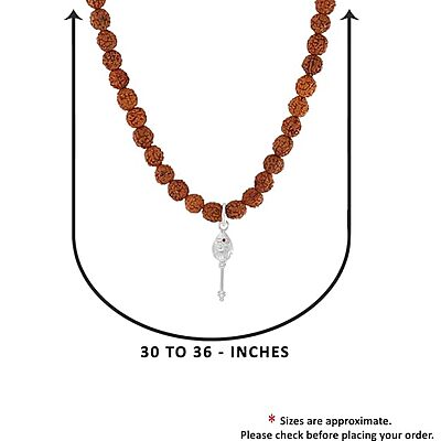 Rudraksha Mala with Silver Vel Pendant